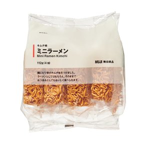 일본 무인양품 김치맛 미니라면 4개입 112g