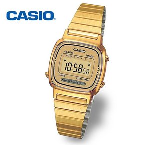 카시오 LA670WGA-9DF 금장 여성 전자 메탈시계
