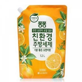 퐁퐁 친 환경 주방세제 리필 오렌지 1.2L X ( 2매입 )