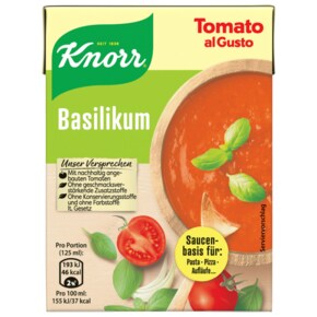 Knorr 크노르 토마토 알 구스토 바질 토마토 소스 370g