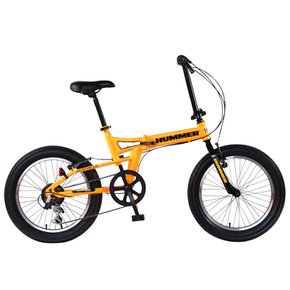 HUMMER FDB206FAT-BIKE 20 3.0 (해머) 옐로우 인치 극태 타이어 접이식 박력 있는 자전거