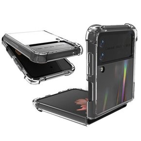 갤럭시 Z플립5 플립 5 4 3 휴대폰 케이스 오로라 젤+하드 조화 에어범퍼 은은한 오로라빛 투명