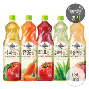 가야농장 주스 1.5L 4페트 (알로에,토마토,복숭아,사과,당근)