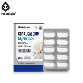 코랄 칼슘 마그네슘 비타민D 아연(1,600mgx30정) x1통