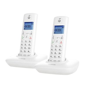 모토로라 무선전화기 T401A 1+1 화이트 발신자표시/벨소리무음기능/스피커폰기능
