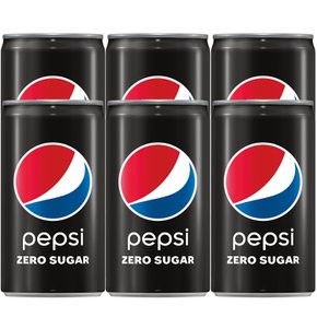 [해외직구] 펩시  제로  슈가  콜라  소다  팝  7.5플루이드  온스  6팩  캔  탄산  청량  음료  드링크