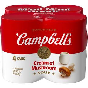 [해외직구] Campbells 캠벨스 농축 버섯 크림 스프 298g 4개