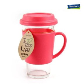 글라스락 에코 유리 텀블러 핑크 500ml 컵 보틀 커피