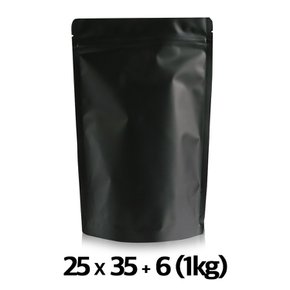 이지포장 무광 블랙 스탠드 지퍼백 원두 커피 봉투 1kg 50매 기본형