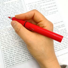 빨강 무한 연필 채점 펜