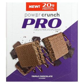 BNRG POWER CRUNCH 단백질 에너지 바 프로 트리플 초콜릿 바 12개 개당 58g(2.0oz)