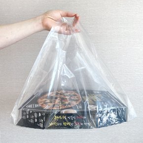 PE 배달 치킨 피자 투명 비닐 봉투 제작 봉지 박스 무지 특대 100매