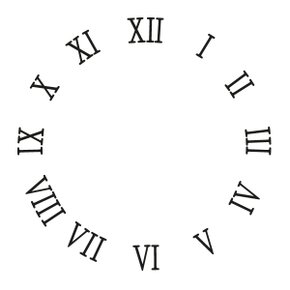 스텐실 도안(ST-5044) 로마숫자 시계