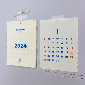 [9 FACTORY] 2024 핸드메이드 패브릭달력 디자인캐릭터캘린더 벽걸이달력