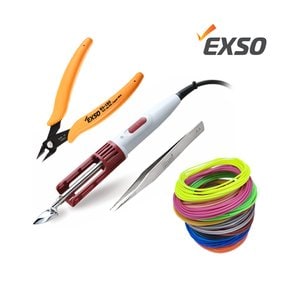 EXSO 다리미형 인두기 EXF-3022N+필라멘트 15색+니퍼 EX-180+핀셋 AA