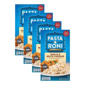 [해외직구] Pasta Roni 파스타로니 쉘 앤 화이트 체다 조개모양 파스타 면 175g 4팩