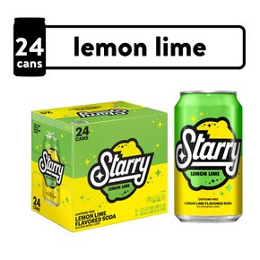[해외직구] 스태리  레몬  라임  맛  소다  팝  12  fl  온스  24  팩  캔  탄산  청량  음료  드링크