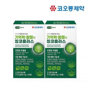 [코오롱제약]기억력 혈행엔 징코플러스 2박스(2개월분)