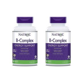 [해외직구] 나트롤 B-컴플렉스 네츄럴향 90정 2팩 Natrol B-Complex Fast Dissolve Coconut Natural Flavor 90 Tablets