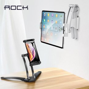 Rock 벽걸이 홀더 스마트폰 태블릿PC 거치대 탁상용 교육용 침실 욕실 주방 다용도