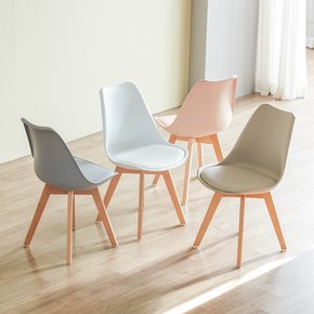 식탁의자 에펠 체어, 원목 플라스틱 카페 디자인 의자