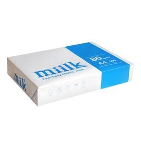 밀크 A4 복사용지(A4용지) 80g 500매 1권