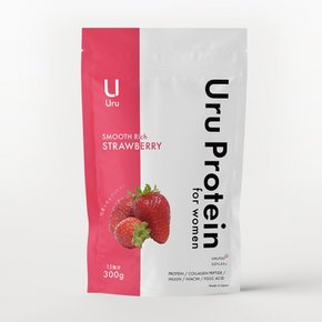 Uru Protein 300g 딸기 맛 여성용 대체 다이어트 미용 유청 단백질