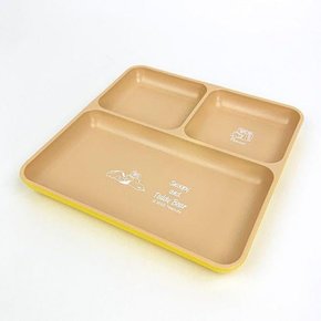 마리모 크래프트 스누피 & 테디 베어 점심 접시 옐로우 W21.1×H21.1×D2.3cm SPIK-062