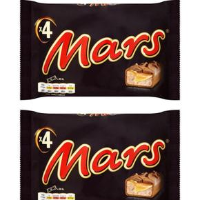 [해외직구] Mars 마스 카라멜 너겟 앤 밀크초콜릿 스낵바 39.4g 4개입 2팩