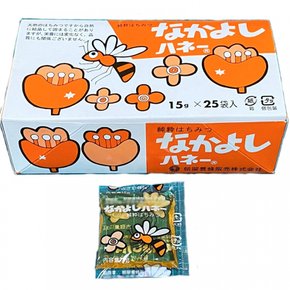 일본의 벌꿀 사용법 포션 15g×25봉투 포함 편리 위생적 비축식 선물 포장 무료 기쁜 랩핑