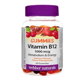 웨버네츄럴 비타민 B12 1,000mcg 체리,석류 60구미