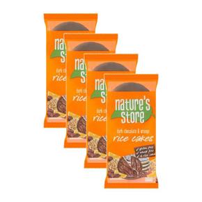 [해외직구] Natures Store 네이처스스토어 다크 초콜릿 앤 오렌지 라이스 케이크 스낵 100g 4팩