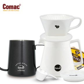 핸드드립 홈카페 2종세트(KPK1/DN11) 드립주전자+드립세트[커피용품/드립포트/커피서버/커피여과지/커피필터/드립용품]