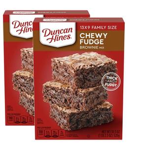 [해외직구] Duncan Hines 던컨하인즈 츄이 초콜릿 퍼지 브라우니 믹스 520g 2팩