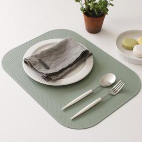 실리콘 테이블 매트 식탁 고무 깔개 개인 식탁보 패드 (S8502130)