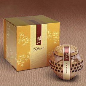 [참자연] 특허받은 산꿀자연송이 꿀담은 도자기 선물세트 600g