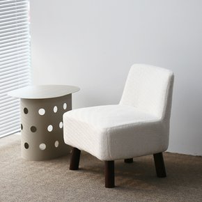 플루 부클레 귀여운 양털 패브릭 카페 거실 1인용 디자인 의자
