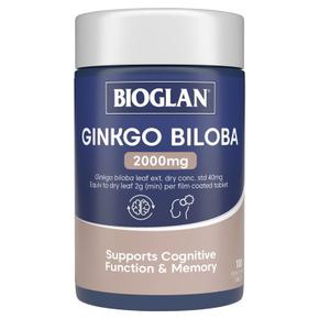 호주직구 Bioglan 바이오글랜 징코 빌로바 2000mg 100타블렛