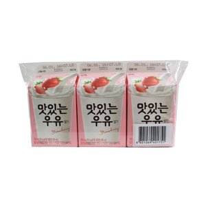 맛있는우유 딸기 180ml*3