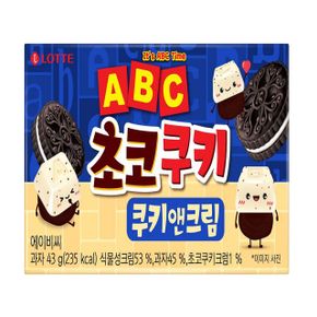 맛있는 롯데  ABC초코쿠키쿠키앤크림43g X ( 5매입 )