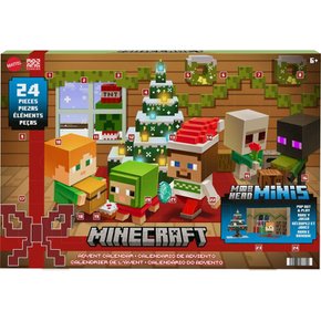 Mattel Minecraft Mobhead & 장난감 미니 어드벤트 캘린더 피겨 액세서리 어린이 컬렉션 휴일
