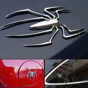 스파이더 스티커 3D 자동차 거미 엠블럼 크롬 데칼 (W8ED4B2)