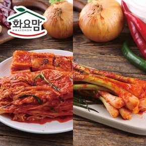 [화요맘] 싱싱한 국내산 재료로 만든 포기김치5kg+파김치3kg