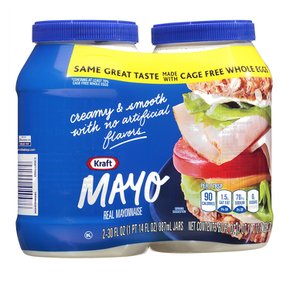 [해외직구]크래프트 리얼 마요네즈 887ml 2팩 Kraft Mayo Mayonnaise 30oz