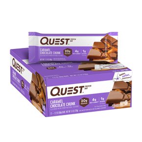 Quest Nutrition퀘스트  뉴트리션  초콜릿  카라멜  프로틴  바  60g  x  12개입