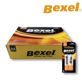벡셀 BEXEL  AA (LR6) 알카라인 건전지 카드형 / 20개입(40알)