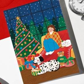 겨울 크리스마스 감성 인테리어 장식 선물 엽서 카드 44종 따뜻한 ...