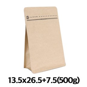 이지포장 종이 크라프트 박스 파우치 스탠드 지퍼백 원두 커피 봉투 500g 50매 기본형