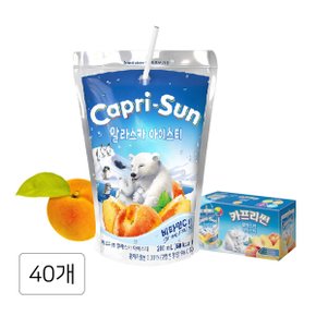 카프리썬 알래스카 아이스티 200ml 40개 비타민c 천연과즙 과일 키즈 음료 TD