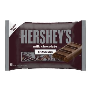 [해외직구] 허쉬 밀크 초콜릿 스낵 사이즈 캔디바 개별 포장 점보백 561.3g